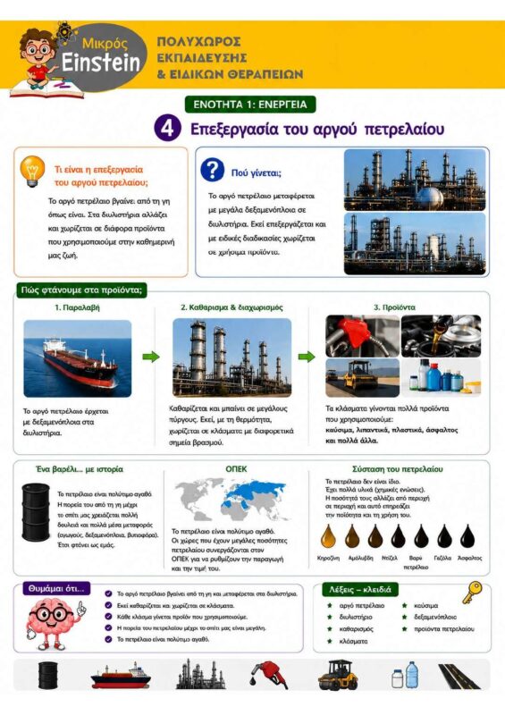 επεξεργασία αργού πετρελαίου Φυσική ΣΤ